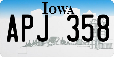 IA license plate APJ358