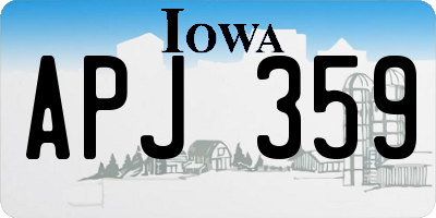 IA license plate APJ359