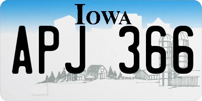 IA license plate APJ366