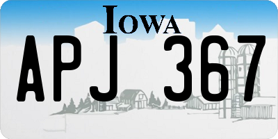 IA license plate APJ367