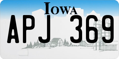 IA license plate APJ369
