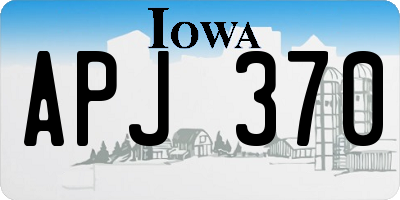 IA license plate APJ370