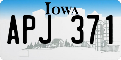 IA license plate APJ371