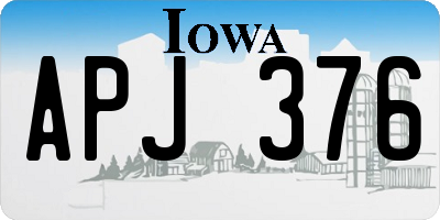 IA license plate APJ376