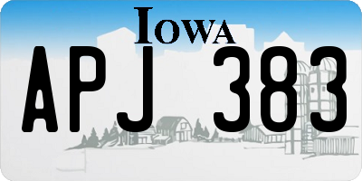 IA license plate APJ383
