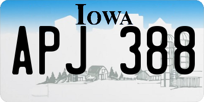 IA license plate APJ388