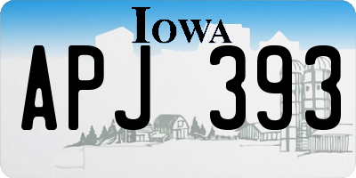 IA license plate APJ393
