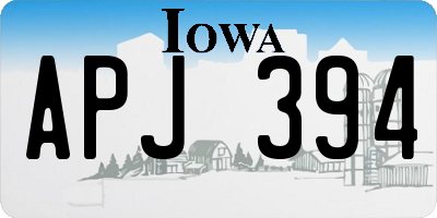 IA license plate APJ394