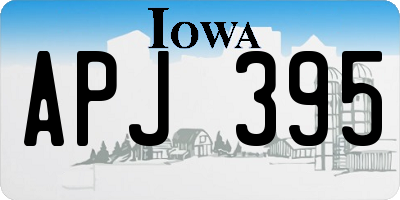 IA license plate APJ395