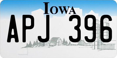 IA license plate APJ396