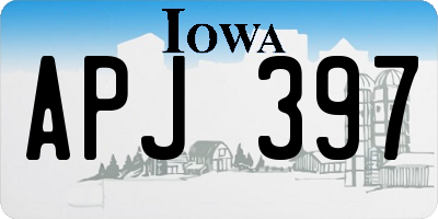 IA license plate APJ397