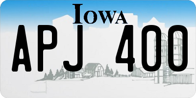 IA license plate APJ400