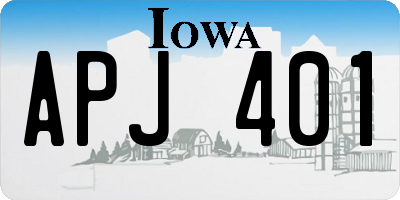 IA license plate APJ401