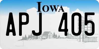 IA license plate APJ405
