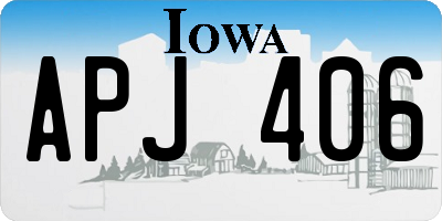 IA license plate APJ406