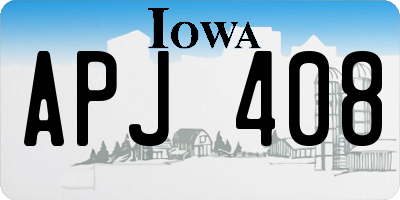 IA license plate APJ408