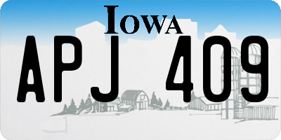 IA license plate APJ409