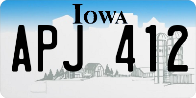 IA license plate APJ412