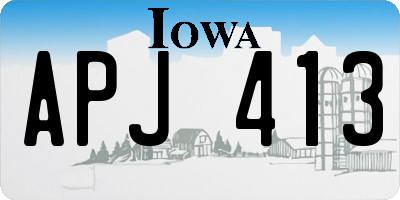 IA license plate APJ413