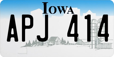 IA license plate APJ414