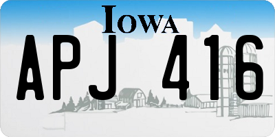 IA license plate APJ416