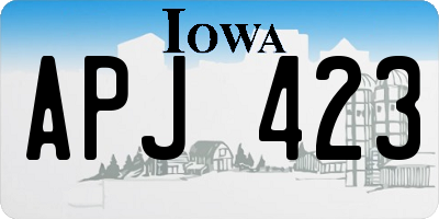 IA license plate APJ423