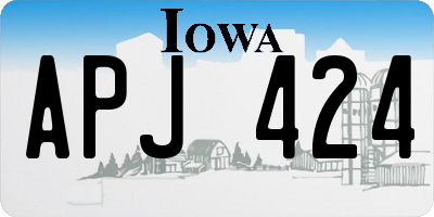 IA license plate APJ424
