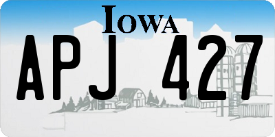 IA license plate APJ427