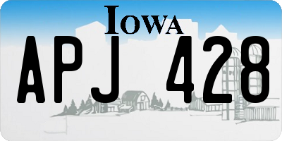 IA license plate APJ428