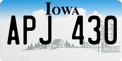 IA license plate APJ430