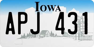 IA license plate APJ431