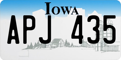 IA license plate APJ435