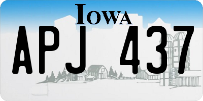 IA license plate APJ437