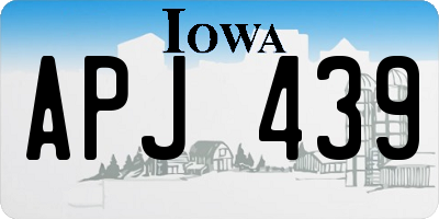 IA license plate APJ439