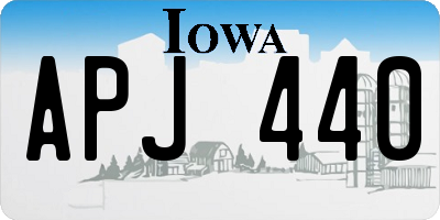 IA license plate APJ440