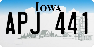IA license plate APJ441