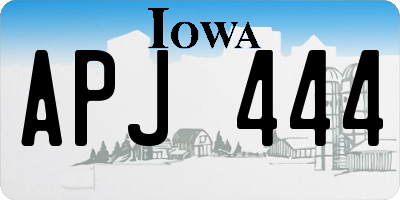 IA license plate APJ444