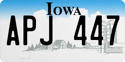 IA license plate APJ447