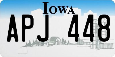 IA license plate APJ448