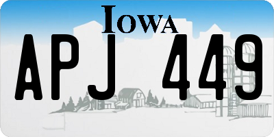 IA license plate APJ449