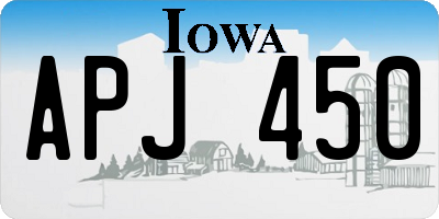 IA license plate APJ450