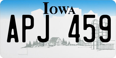 IA license plate APJ459