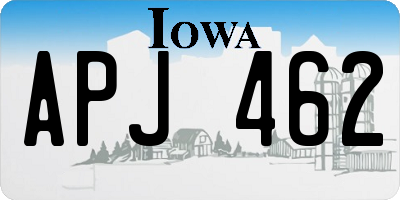 IA license plate APJ462