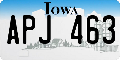 IA license plate APJ463