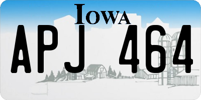 IA license plate APJ464