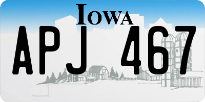 IA license plate APJ467