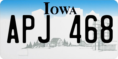 IA license plate APJ468