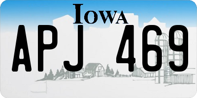 IA license plate APJ469