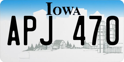 IA license plate APJ470