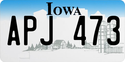 IA license plate APJ473